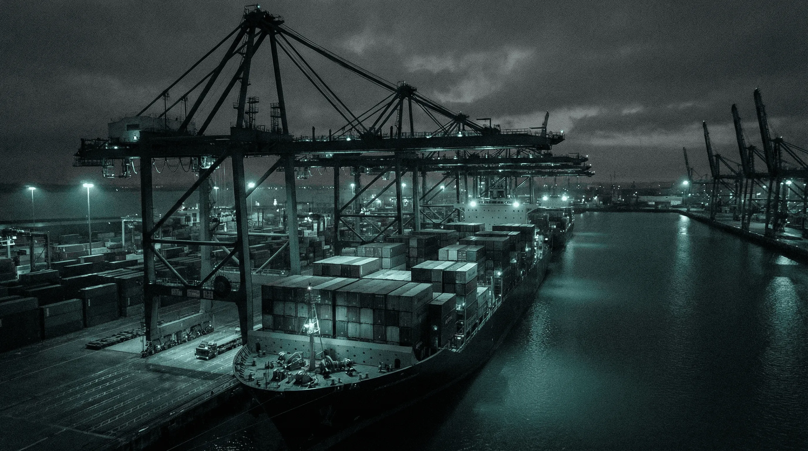 Critical infrastructure at night